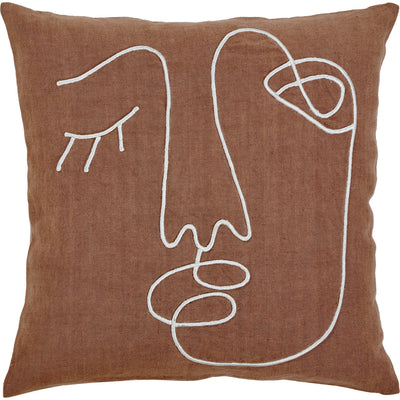 Renwil - PWFL1387 - Pillow - Katrine - Terracotta/ Ivory