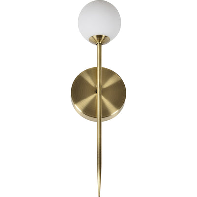 Renwil - WS104 - One Light Wall Sconce - Gianni - Plated Antique Brushed Brass,White Frosted