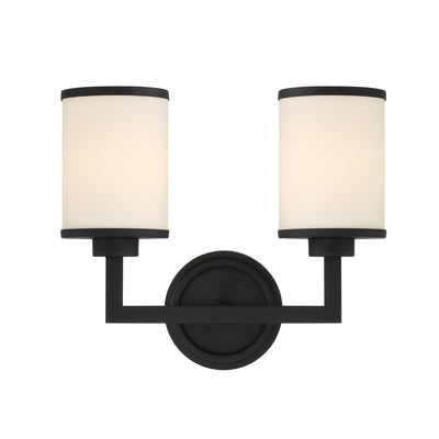 Crystorama - BRY-8002-BF - Two Light Wall Mount - Bryant - Black Forged
