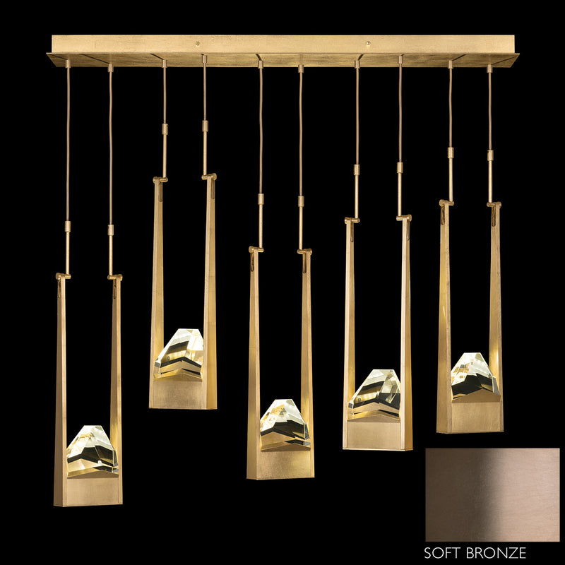 Fine Art - 932140-3ST - LED Linear Pendant - Strata - Bronze