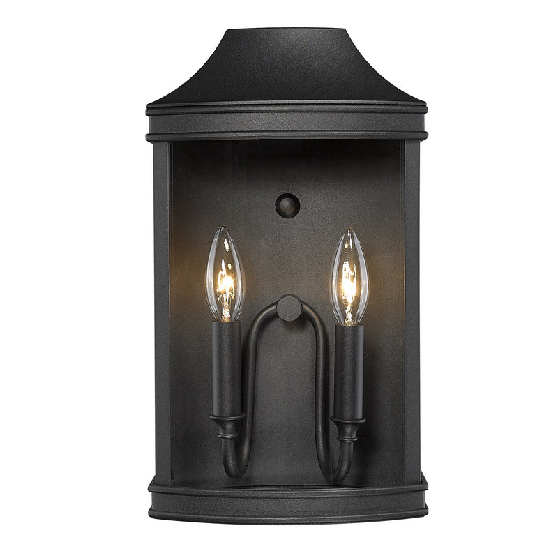 Golden - 4308-OWM NB - Two Light Outdoor Wall Sconce - Cohen - Natural Black
