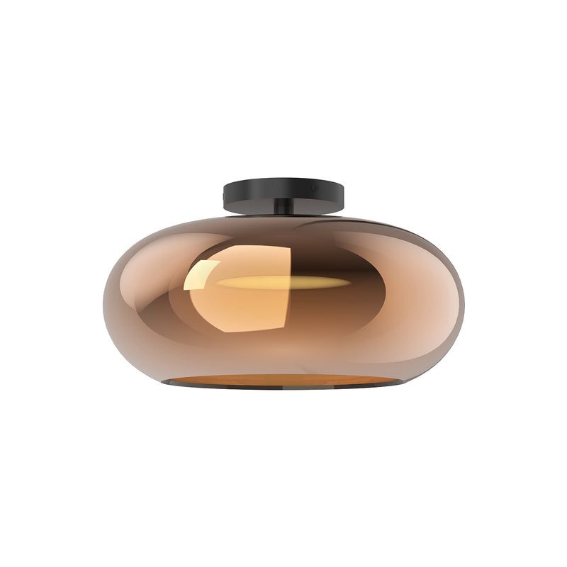Kuzco Lighting - SF62014-BK/CP - LED Semi-Flush Mount - Trinity - Black/Copper