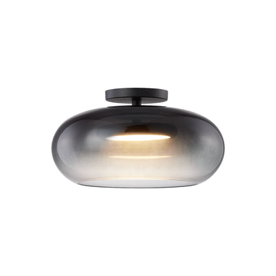 Kuzco Lighting - SF62014-BK/SM - LED Semi-Flush Mount - Trinity - Black/Smoked