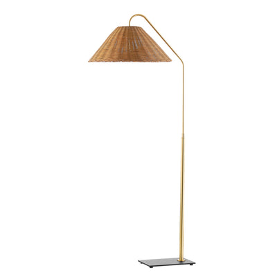 Mitzi - HL599401-AGB/TBK - One Light Floor Lamp - Lauren - Aged Brass/Textured Black Combo