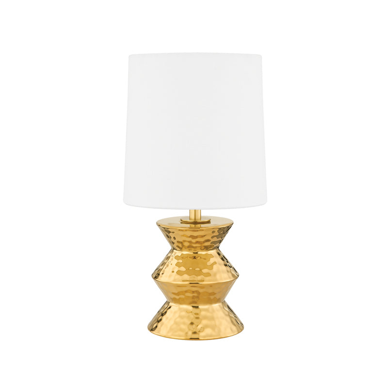 Mitzi - HL617201A-AGB/CGD - One Light Table Lamp - Zoe - Aged Brass Ceramic Gold