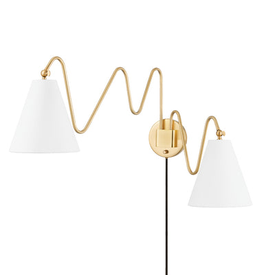 Mitzi - HL699102-AGB - Two Light Wall Sconce - Onda - Aged Brass