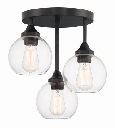 Craftmade - 56253-FB - Three Light Semi Flush Mount - Glenda - Flat Black