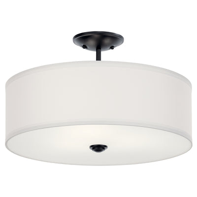 Kichler - 43692BK - Three Light Semi Flush Mount - Shailene - Black