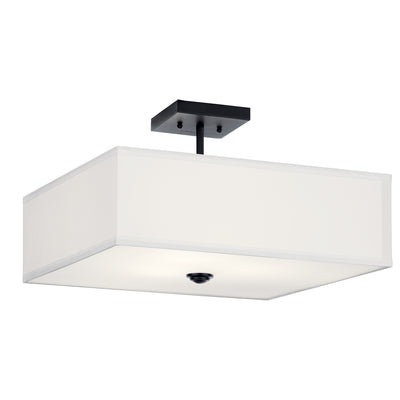 Kichler - 43693BK - Three Light Semi Flush Mount - Shailene - Black