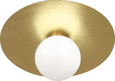Robert Abbey - 9875 - LED Flushmount - Dal - Modern Brass w/White Glass Shade
