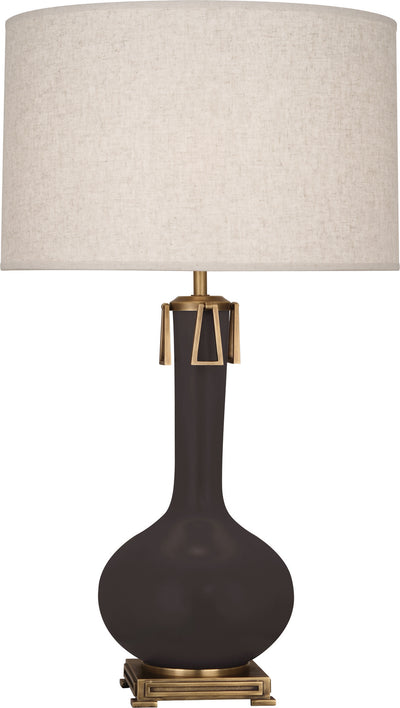 Robert Abbey - MCF92 - One Light Table Lamp - Athena - Matte Coffee Glazed w/Aged Brass