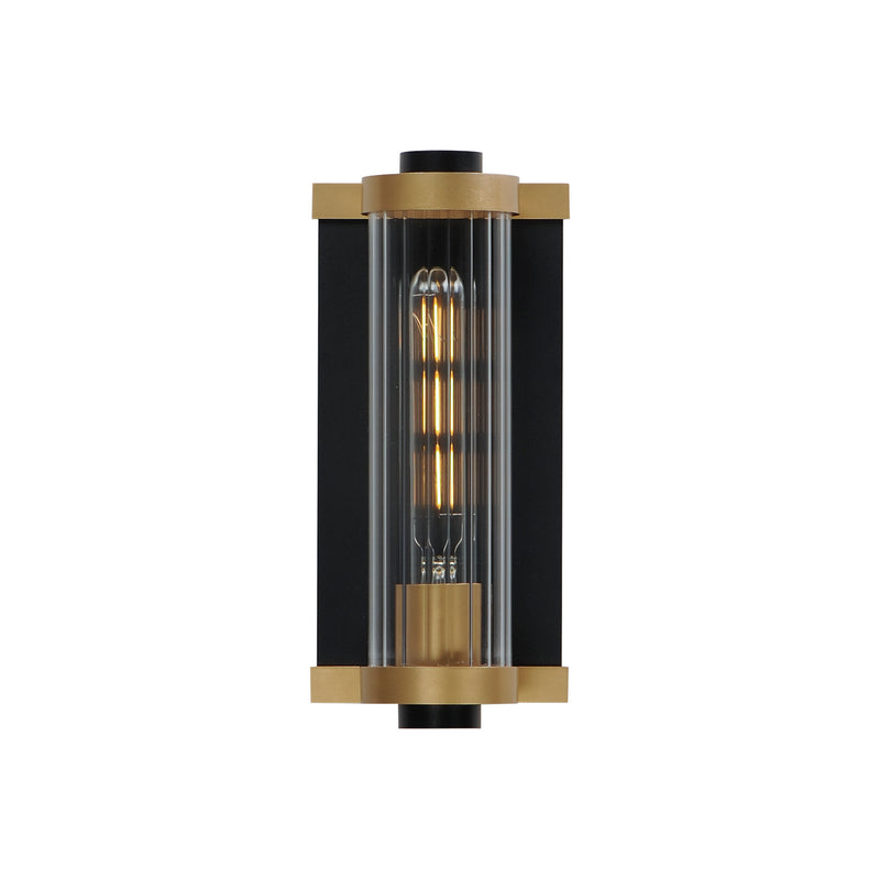 Maxim - 16120CRBKAB - One Light Outdoor Wall Sconce - Opulent - Black / Antique Brass
