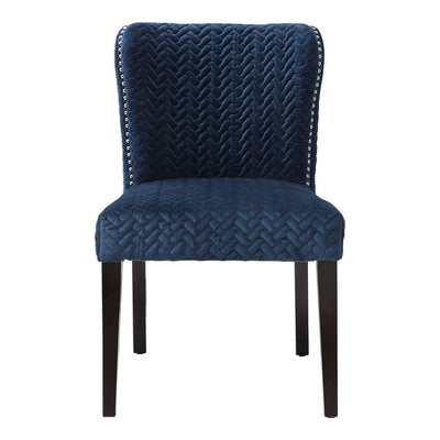 Uttermost - 23486-2 - Accent Chairs, Set Of 2 - Miri - Blue Polyester Velvet