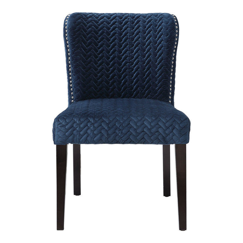 Uttermost - 23486-2 - Accent Chairs, Set Of 2 - Miri - Blue Polyester Velvet