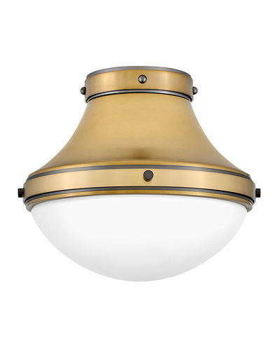 Hinkley - 39051HB - LED Flush Mount - Oliver - Heritage Brass