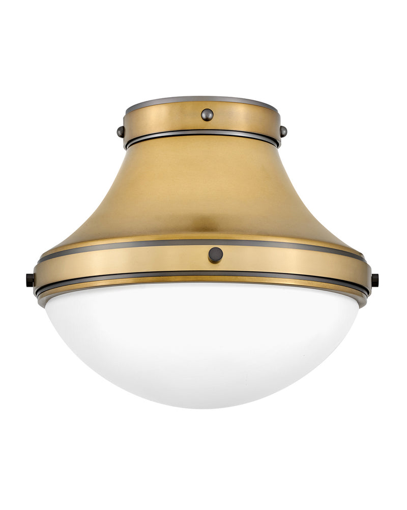 Hinkley - 39051HB - LED Flush Mount - Oliver - Heritage Brass