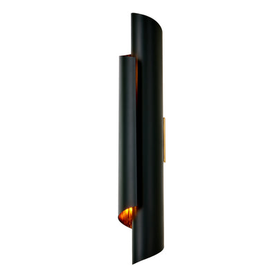 Kalco - 514721PBB - Two Light Wall Sconce - Piaga - Matte Black and Polished brass