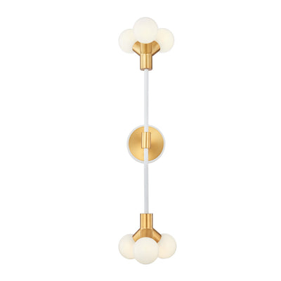 Kalco - 517421WNB - Six Light Wall Sconce - Tres - White and New Brass