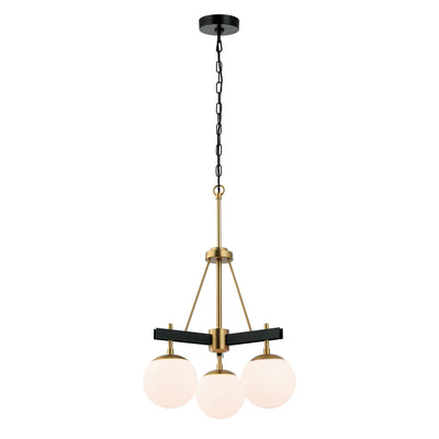 Varaluz - 352C03BLSB - Three Light Chandelier - Allie - Black/Satin Brass