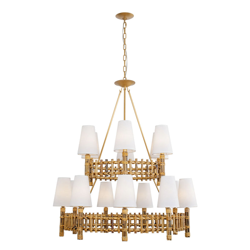 Varaluz - 360C15FG - 15 Light Chandelier - Nevis - French Gold