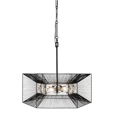 Varaluz - 366P06CB - Six Light Pendant - Arcade - Carbon