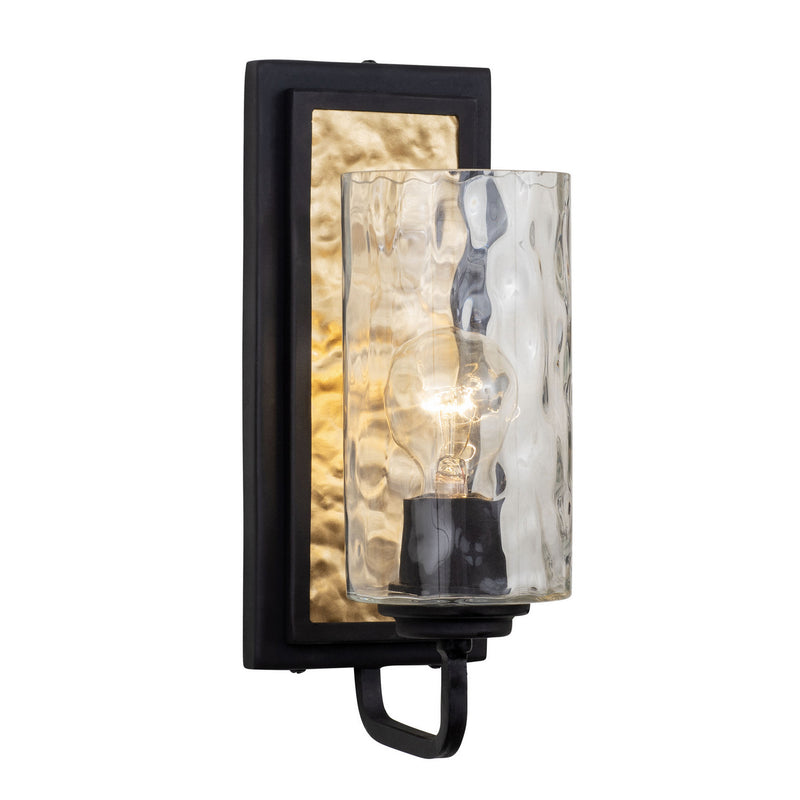 Varaluz - 371W01CBFG - One Light Wall Sconce - Hammer Time - Carbon/French Gold