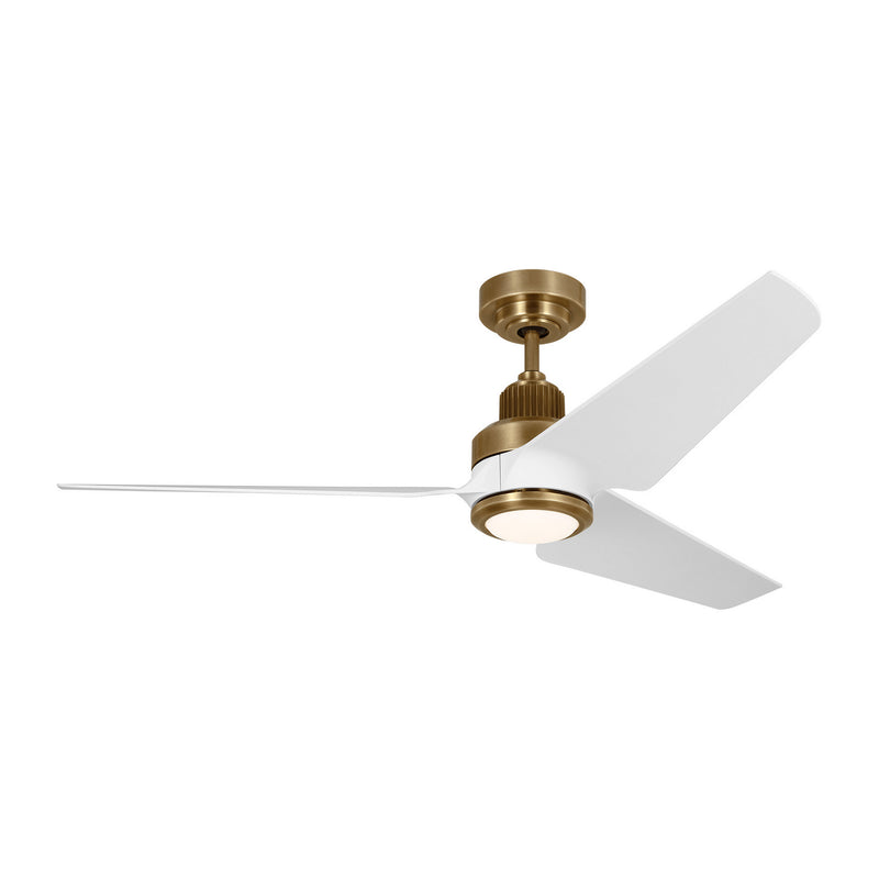 Visual Comfort Fan - 3RULSM52HABD - 52``Ceiling Fan - Ruhlmann Smart 52 LED - Hand Rubbed Brass
