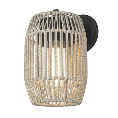 Golden - 6073-OWM NB-SS - One Light Outdoor Wall Sconce - Seabrooke - Natural Black