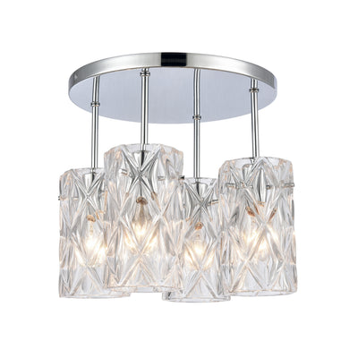 ELK Home - 82197/4 - Four Light Semi Flush Mount - Formade Crystal - Polished Chrome