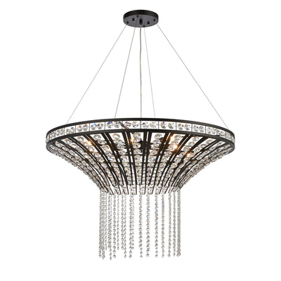 ELK Home - 82239/8 - Eight Light Chandelier - Fantania - Matte Black