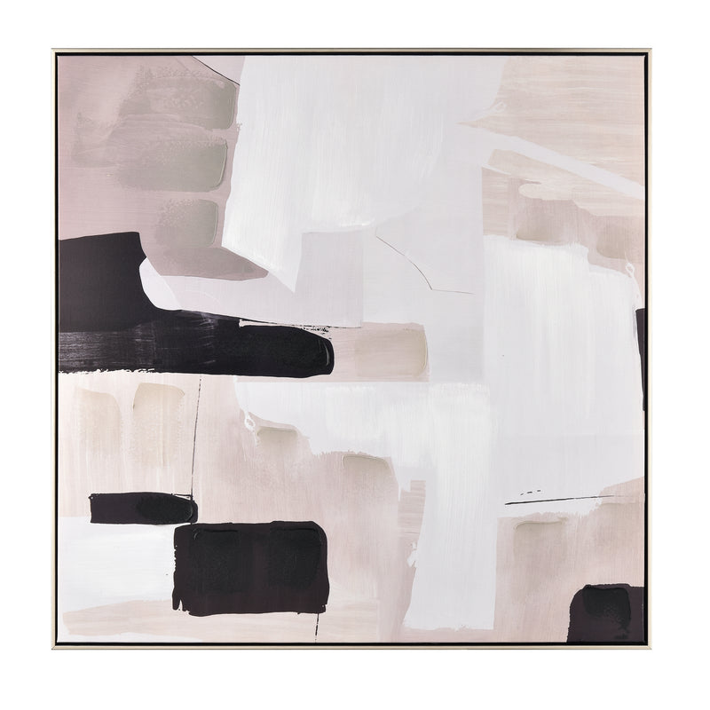 ELK Home - S0017-10702 - Framed Wall Art - Blanc Abstract - Cream