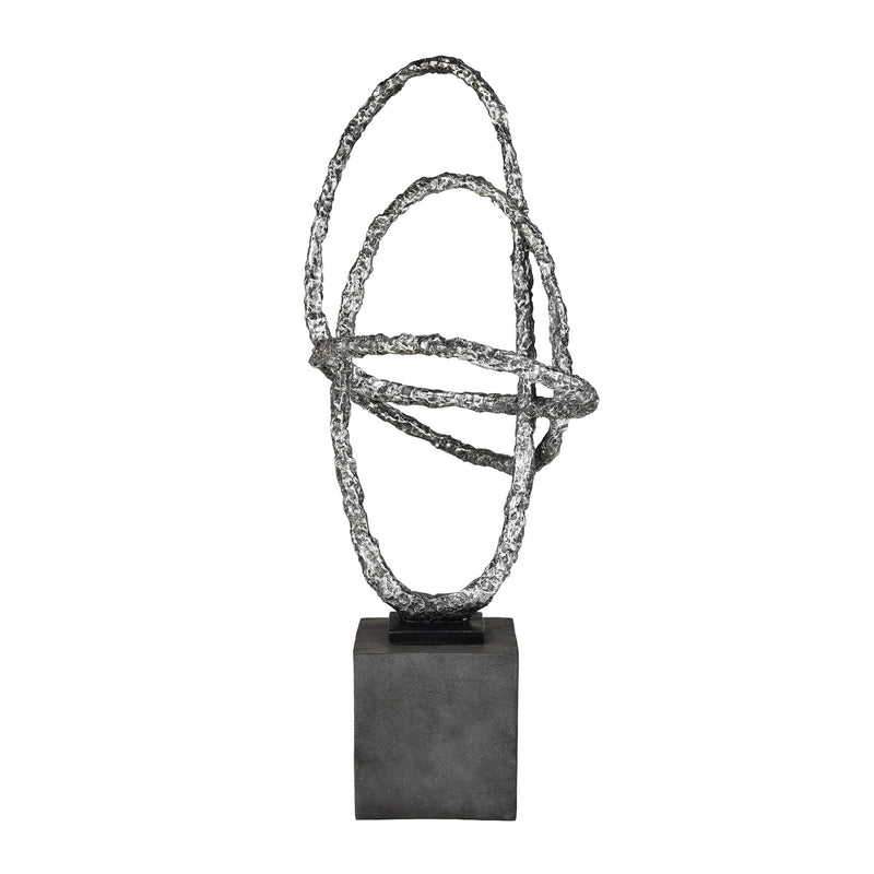 ELK Home - S0036-8953 - Sculpture - Textured Loop - Silver