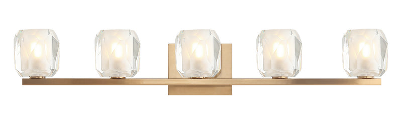 Matteo Lighting - S04105AG - Five Light Wall Sconce - Carleton - Aged Gold Brass