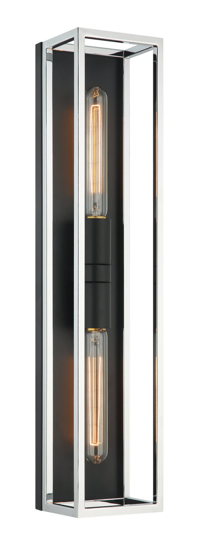 Matteo Lighting - S15122BKCH - LED Wall Sconce - Shadowbox - Black / Chrome
