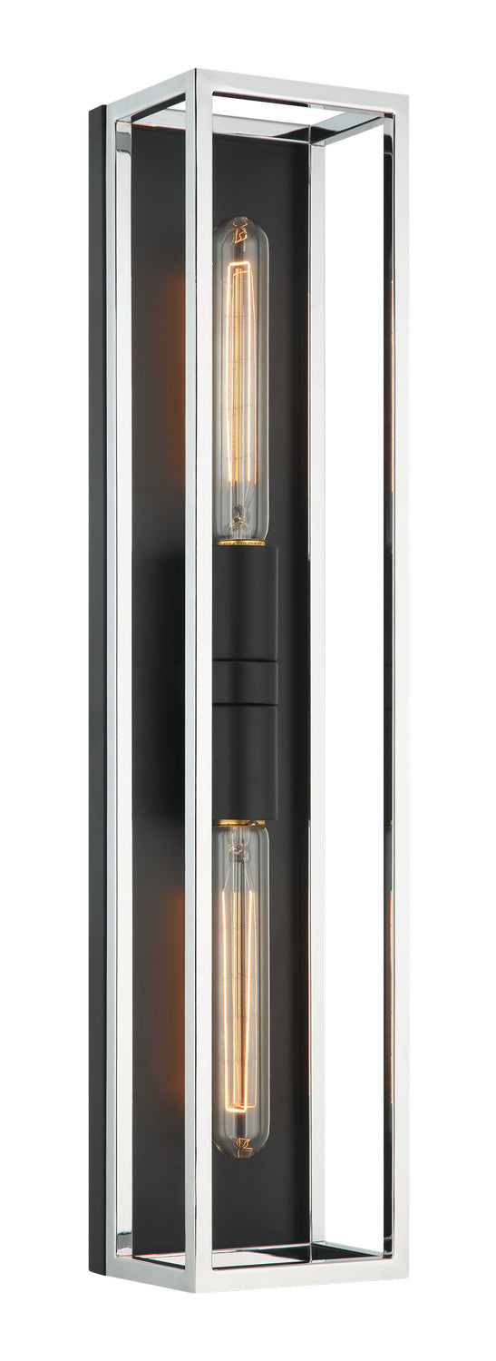 Matteo Lighting - S15122BKCH - LED Wall Sconce - Shadowbox - Black / Chrome