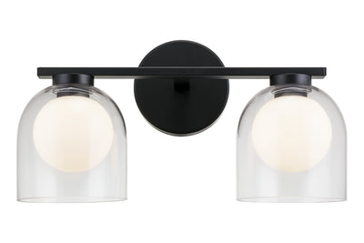 Matteo Lighting - W60702BKCL - Two Light Wall Sconce - Derbishone - Black