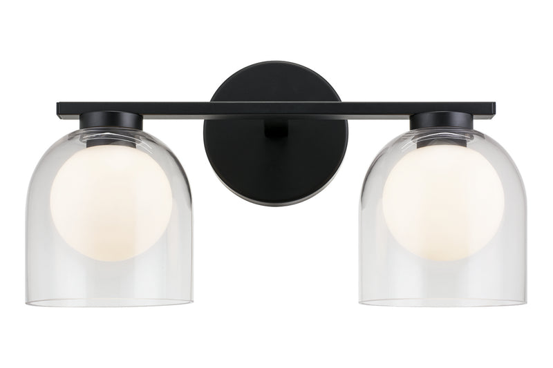 Matteo Lighting - W60702BKCL - Two Light Wall Sconce - Derbishone - Black