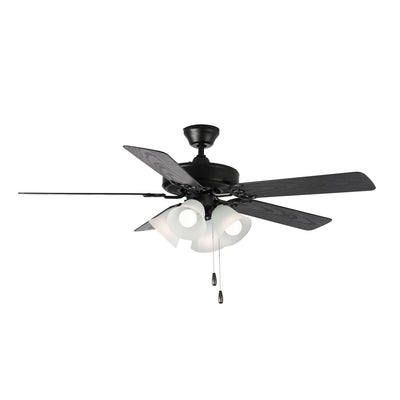 Maxim - 89907FTBKWP - 52``Ceiling Fan - Basic-Max - Black / Walnut / Pecan