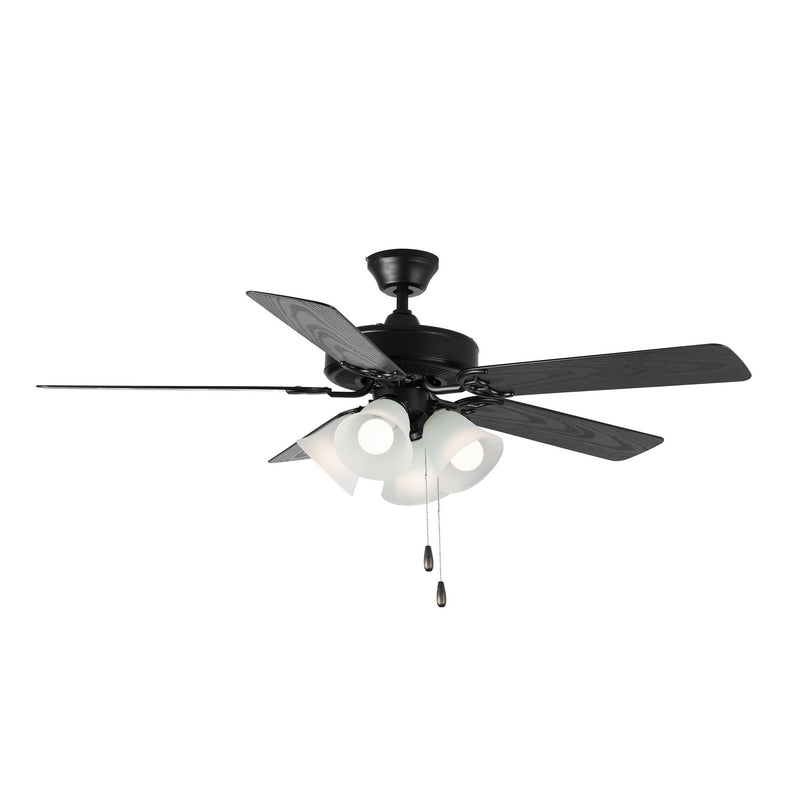 Maxim - 89907FTBKWP - 52``Ceiling Fan - Basic-Max - Black / Walnut / Pecan