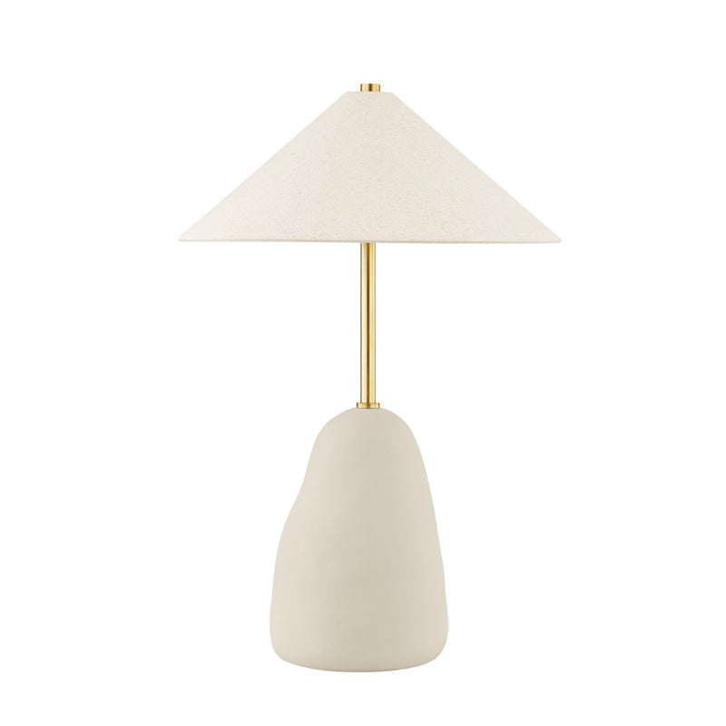 Mitzi - HL692201-AGB/CBG - Two Light Table Lamp - Maia - Aged Brass/Ceramic Textured Beige
