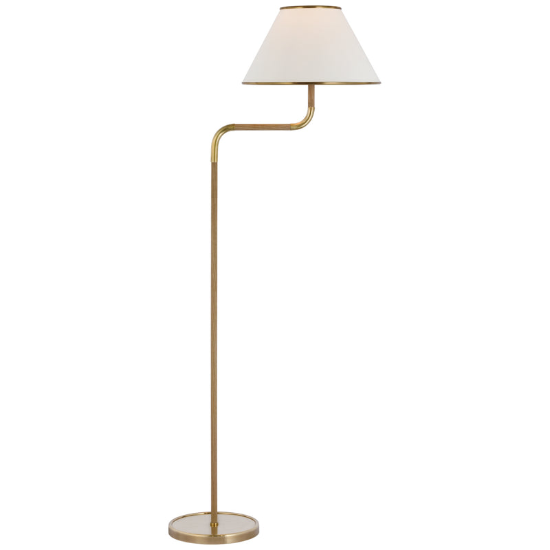 Visual Comfort Signature - MF 1055SB/NO-L - LED Floor Lamp - Rigby - Soft Brass and Natural Oak