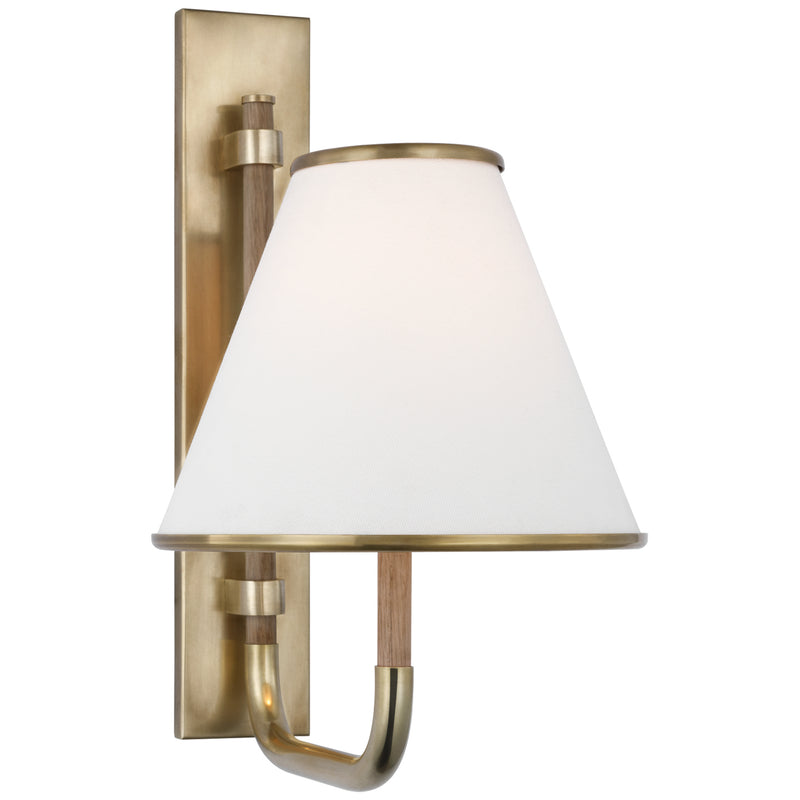 Visual Comfort Signature - MF 2055SB/NO-L - LED Wall Sconce - Rigby - Soft Brass and Natural Oak