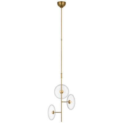 Visual Comfort Signature - S 5690HAB-CG - LED Chandelier - Calvino - Hand-Rubbed Antique Brass