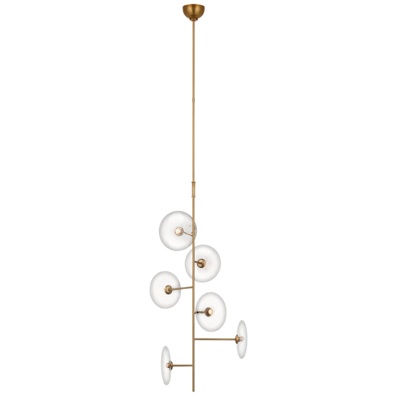 Visual Comfort Signature - S 5691HAB-CG - LED Chandelier - Calvino - Hand-Rubbed Antique Brass