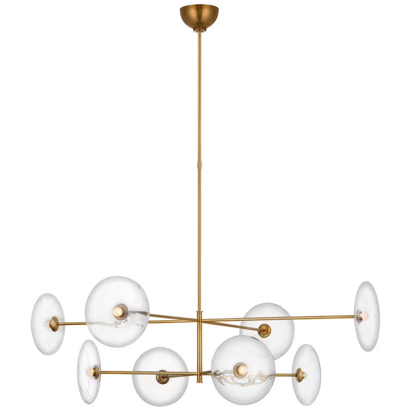 Visual Comfort Signature - S 5694HAB-CG - LED Chandelier - Calvino - Hand-Rubbed Antique Brass