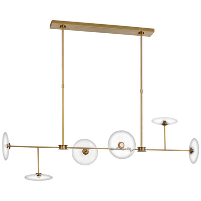 Visual Comfort Signature - S 5695HAB-CG - LED Chandelier - Calvino - Hand-Rubbed Antique Brass