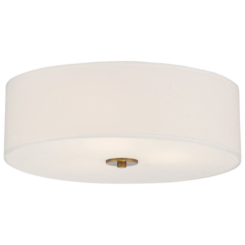 Access - 64063LEDDLP-ABB/WH - LED Flush Mount - Mid Town - Antique Brushed Brass
