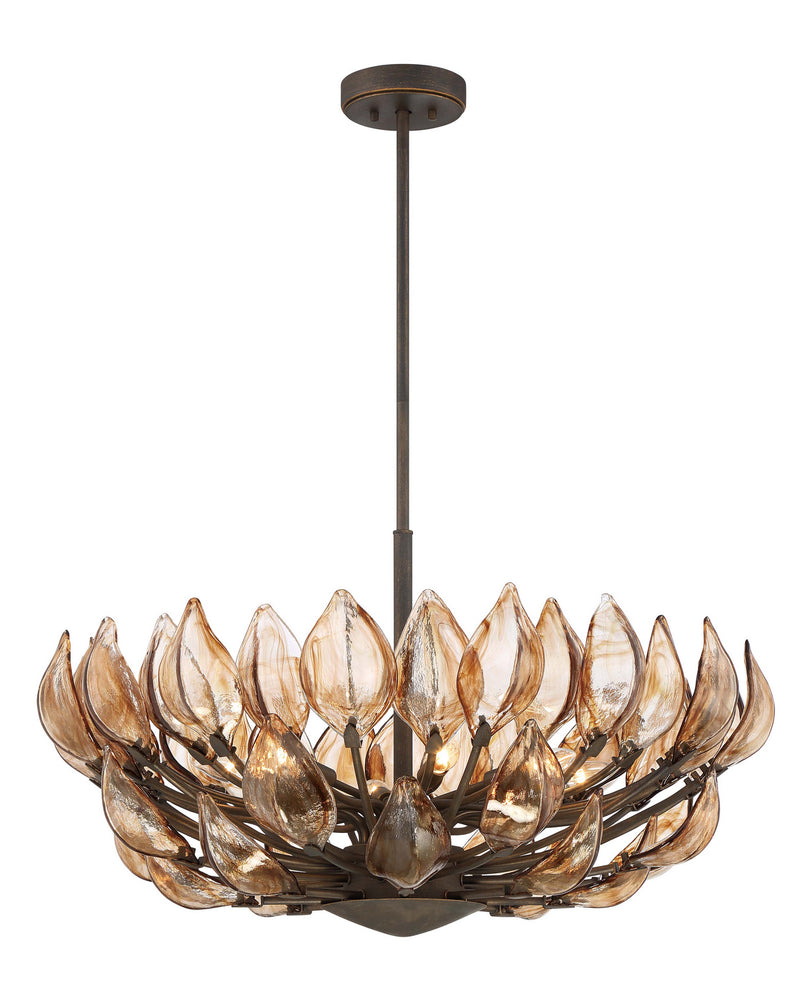 Metropolitan - N6688-874 - Eight Light Pendant - Arboles - Heritage Bronze Finish