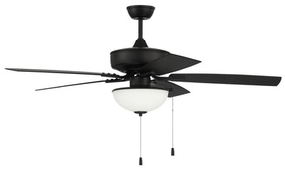 Craftmade - OP211FB5 - 52``Outdoor Ceiling Fan - Outdoor Pro Plus 211 White Bowl Light Kit - Flat Black
