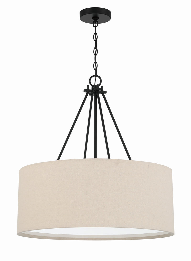 Craftmade - 56594-FB - Three Light Pendant - Duke - Flat Black
